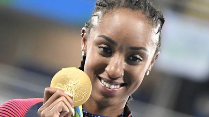 Brianna Rollins, championne olympique du 100 m haies. (DAMIEN MEYER / AFP)