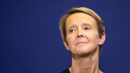 Laurence Garnier, secrétaire d'Etat chargée de la Consommation, lors de la cérémonie de passation de pouvoir au ministère de l'Economie, à Paris, le 22 septembre 2024. (XOSE BOUZAS / HANS LUCAS / AFP)