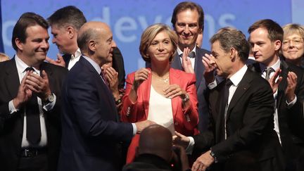 La t&ecirc;te de liste de la droite aux &eacute;lections r&eacute;gionales en Ile-de-France, Val&eacute;rie P&eacute;cresse, lors d'un meeting &agrave; Nogent-sur-Marne, le 27 septembre 2015. (MAXPPP)