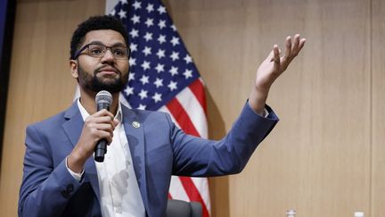 Maxwell Alejandro Frost est le plus jeune élu du Congrès aux Etats-Unis. (ANNA MONEYMAKER / GETTY IMAGES NORTH AMERICA)