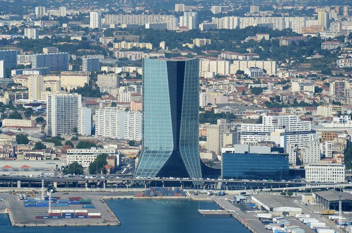 La tour CGA-CGM dessinée par Zaha Hadid à Marseille
 (Boris Horvat / Pool / AFP)