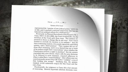 La Cour suprême des États-Unis, composée en majorité&nbsp;de&nbsp;Républicains, s'apprêterait à annuler l'arrêt historique de 1973, qui reconnaît le droit à l'avortement.&nbsp; (CAPTURE D'ÉCRAN FRANCE 3)
