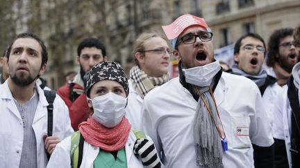 Manifestation des internes en medecine, le 12 novembre 2012. (Photo d'illustration) (MAXPPP)