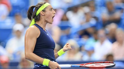 Caroline Garcia a remporté son troisième WTA 1000 en carrière, à Cincinnati (Ohio), le 21 août 2022. (AARON DOSTER / SIPA)