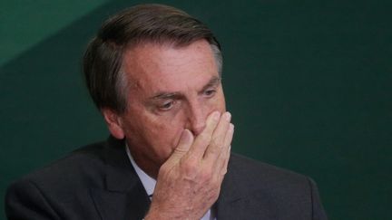 Le président brésilien Jair Bolsonaro à Brasilia, le 25 octobre 2021. (DIDA SAMPAIO / AGENCIA ESTADO / AFP)