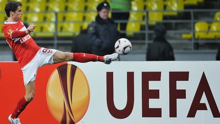 Kirill Kombarov, le 7 avril 2011, lors d'un quart de finale de la coupe de l'UEFA, &agrave; Porto (Portugal). ( RIA NOVOSTI / AFP)