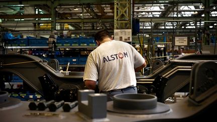 En Saône-et-Loire, beaucoup d'entreprises sont spécialisées dans le nucléaire, comme le site d'Alstom au Creusot. (JEFF PACHOUD / AFP)