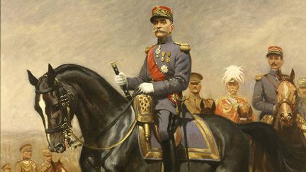 Le Maréchal Foch, sur une peinture de 1930. (GIANNI DAGLI ORTI / THE ART ARCHIVE / AFP)