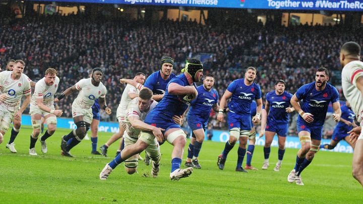 Grégory Alldritt lors du Crunch entre l'Angleterre et la France à Londres, le 11 mars 2023. (ANDREW COWIE / AFP)