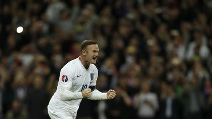 La joie de Wayne Rooney sous le maillot de l'Angleterre. (ADRIAN DENNIS / AFP)