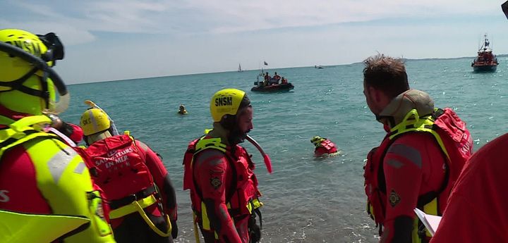 Des nageurs de bord en stage à Cros-de-Cagnes dans les Alpes-Maritimes.&nbsp; (FRANCEINFO)